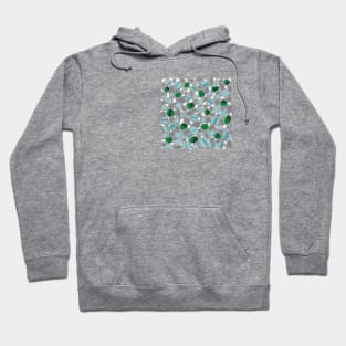 Abstract Graphic Viridian Green and Aqua Blue Stones Art image GC-119-5 Hoodie